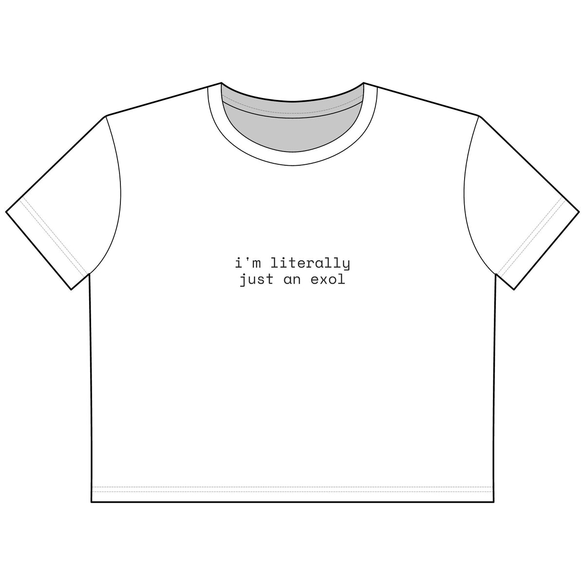 Just an EXOL Cropped Boxy Tee