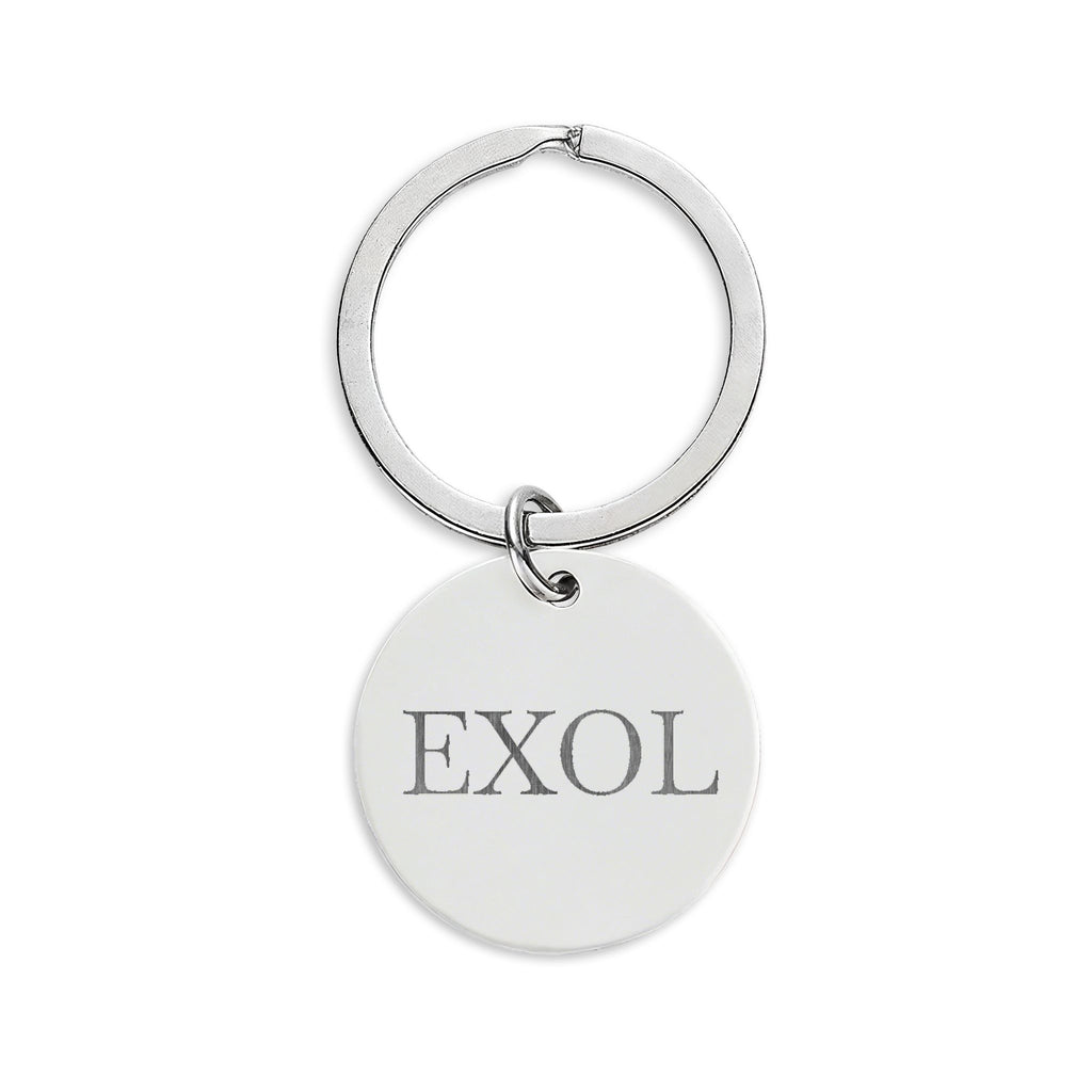 EXOL Stainless Steel Round Keychain